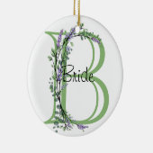 Lavender en Eucalyptus Bride Keramisch Ornament (Rechts)