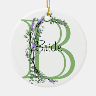 Lavender en Eucalyptus Bride Keramisch Ornament