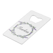 Lavender en Eucalyptus Fearless Kredietkaart Flessenopener (Achterkant Gekanteld)