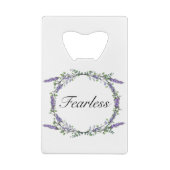 Lavender en Eucalyptus Fearless Kredietkaart Flessenopener (Achterkant)
