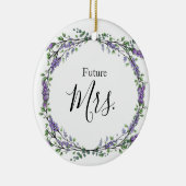 Lavender en Eucalyptus Future Mrs. Keramisch Ornament (Rechts)