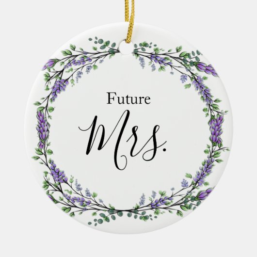 Lavender en Eucalyptus Future Mrs. Keramisch Ornament (Voorkant)