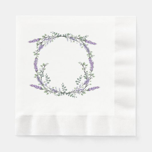 Lavender en Eucalyptus Napkins Servet (Voorkant)