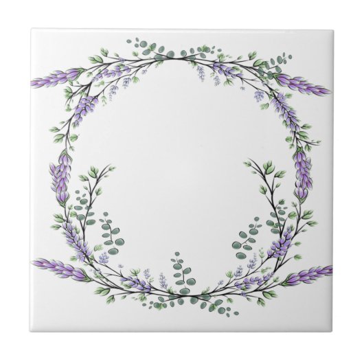 Lavender en Eucalyptus Tegeltje (Voorkant)