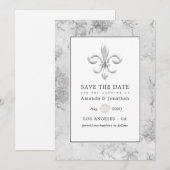Lavender en Gold Floral Geometric Wedding Save The Date (Voorkant / Achterkant)