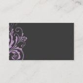 Lavender en Gray Chic Flourish Visitekaartje (Achterkant)