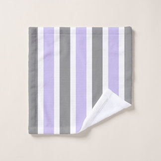 Lavender- en grijze stripteasdoekset bad handdoek
