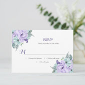 Lavender en Mint Waterverf Peonies RSVP (Staand voorkant)