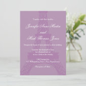 Lavender en Paars Paris Eiffel Tower Wedding Kaart (Staand voorkant)