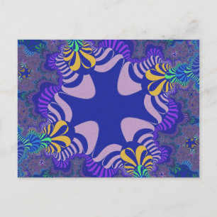 Lavender en Paarse kruis Briefkaart