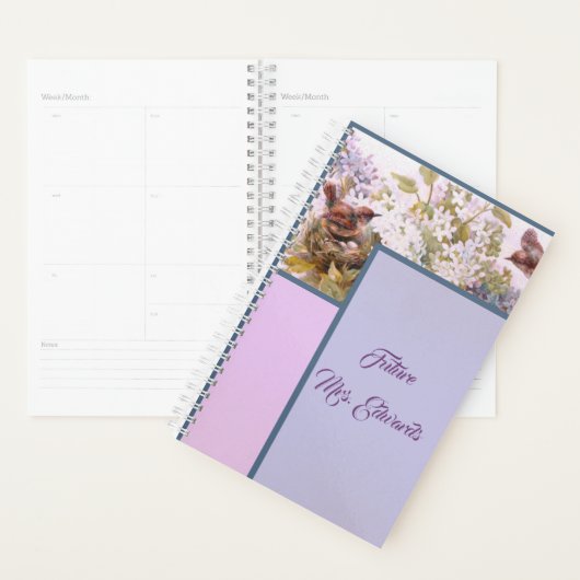 Lavender en Pink Floral Daily Planner (Display)