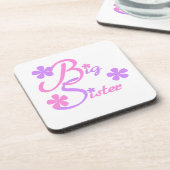 Lavender en Roze Big Sister Gifts Bier Onderzetter (Linkerzijde)