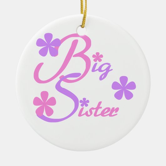 Lavender en Roze Big Sister Gifts Keramisch Ornament (Voorkant)