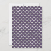 Lavender en Silver Floral Virtual Shower Kaart (Achterkant)