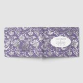 Lavender en Silver Floral Wedding Gastenboek (Volledig)