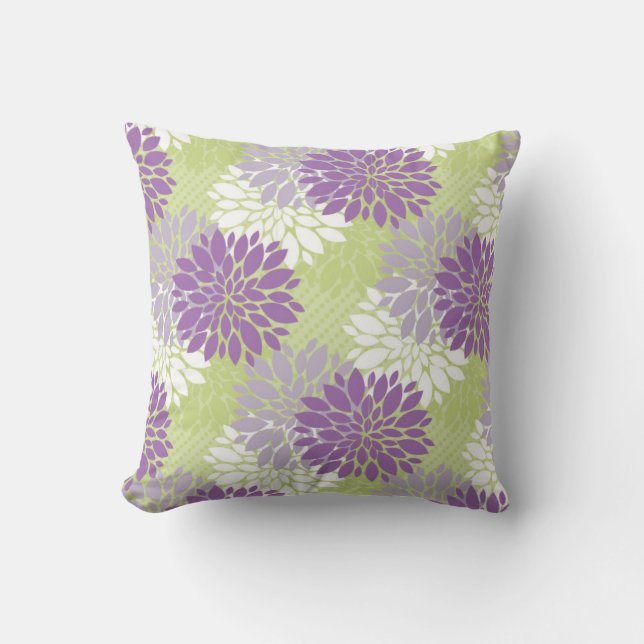 Lavender en Spring Green Mix en Match Kussen (Voorkant)