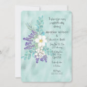 Lavender en White Flowers op Turquoise Folie (Voorkant)