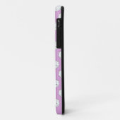 Lavender en White Kat Faces Pattern Polka Dots Case-Mate iPhone Case (Achterkant/links)