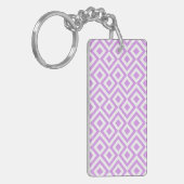 Lavender en White Meander Sleutelhanger (Voorkant Links)
