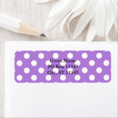 Lavender en White Polka Dots Etiket (Insitu)