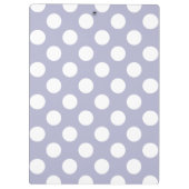 Lavender en White Polka Dots Personalized Klembord (Achterkant)