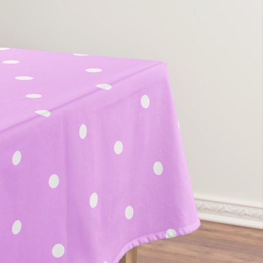 Lavender en White Polka Dots Tafelkleed (Voorbeeld)
