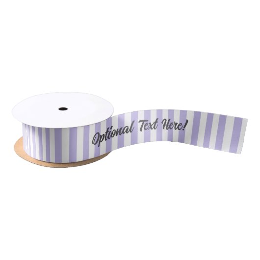 Lavender en White Stripes + Uw bericht / Naam Lint (Spoel)