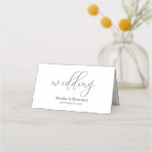 Lavender en wilde bloemen Rustic Wedding Place Car (Achterkant)