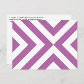 Lavender en Witte Chevrons Briefkaart (Voorkant / Achterkant)