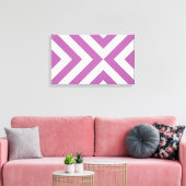 Lavender en Witte Chevrons Canvas Afdruk (Insitu (Woonkamer))