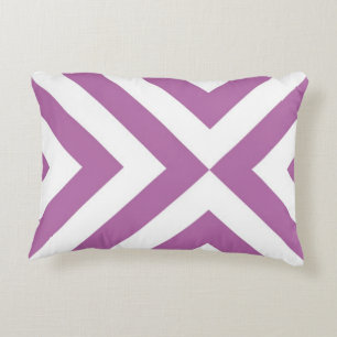 Lavender en Witte Chevrons Decoratief Kussen