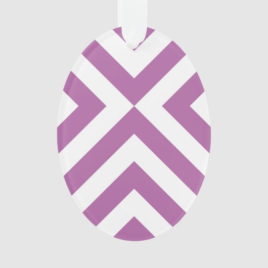 Lavender en Witte Chevrons Ornament (voorkant)