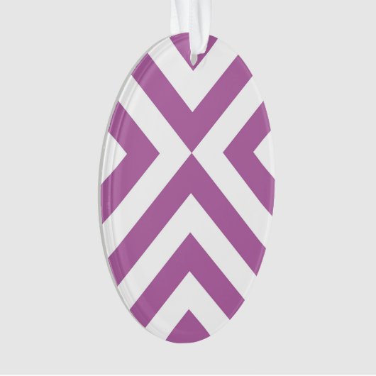 Lavender en Witte Chevrons Ornament (voorkant)