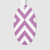 Lavender en Witte Chevrons Ornament (voorkant)