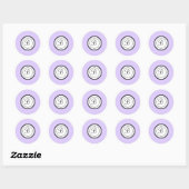 Lavender Envelope Seal Stickers Monogram B (Vel)