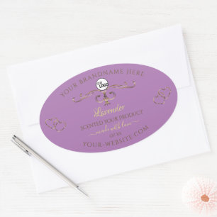 Lavender Étiquette Gold Ornate Hearts Ajouter un l