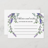 Lavender eucalyptus boho conseil et de la carte de (Devant / Derrière)