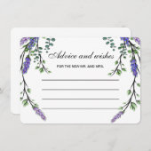 Lavender eucalyptus boho conseil et de la carte de (Devant / Derrière)