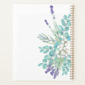 Lavender Eucalyptus Botanical Floral Monogram Planner (Achterkant)