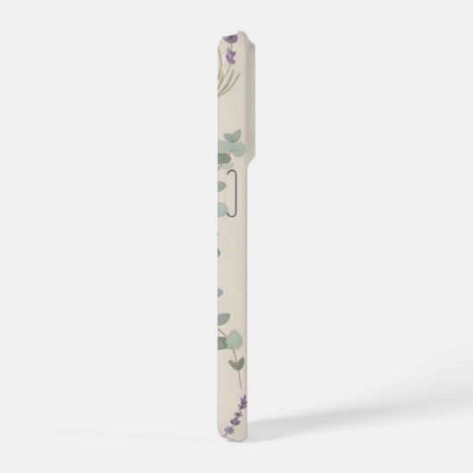 Lavender Eucalyptus Botanical Pattern Design iPhone Hoesje (Rechterkant)