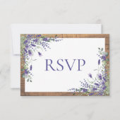 Lavender Eucalyptus Botanical Wedding RSVP (Devant)
