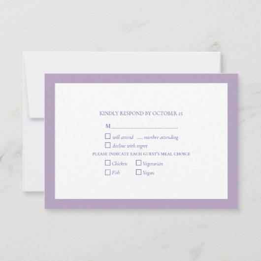 Lavender Eucalyptus Botanical Wedding RSVP (Dos)