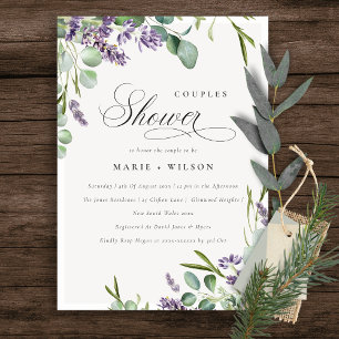 Lavender Eucalyptus Bunch Couples Invitation douch