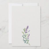 Lavender Eucalyptus Bunch Couples Shower Invite Bedankkaart (Achterkant)