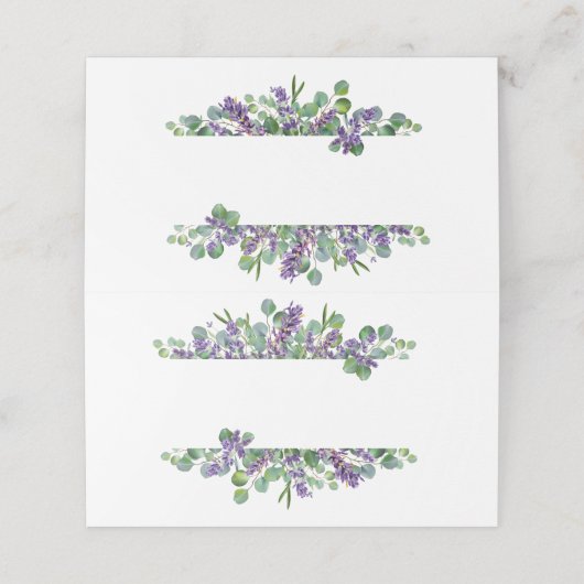 Lavender Eucalyptus Elegant Wedding (Buitenkant ongevouwen)