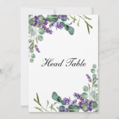 Lavender Eucalyptus Mariage Tête Cartes (Dos)