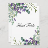 Lavender Eucalyptus Mariage Tête Cartes (Devant / Derrière)