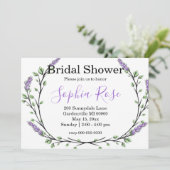 Lavender Eucalyptus romantic boho Vrijgezellenfees Kaart (Staand voorkant)