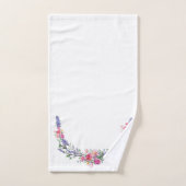 Lavender Eucalyptus roze rozen waterverf Bad Handdoek (Handdoek)