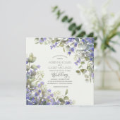 Lavender & Eucalyptus Square Weddenschap Kaart (Staand voorkant)